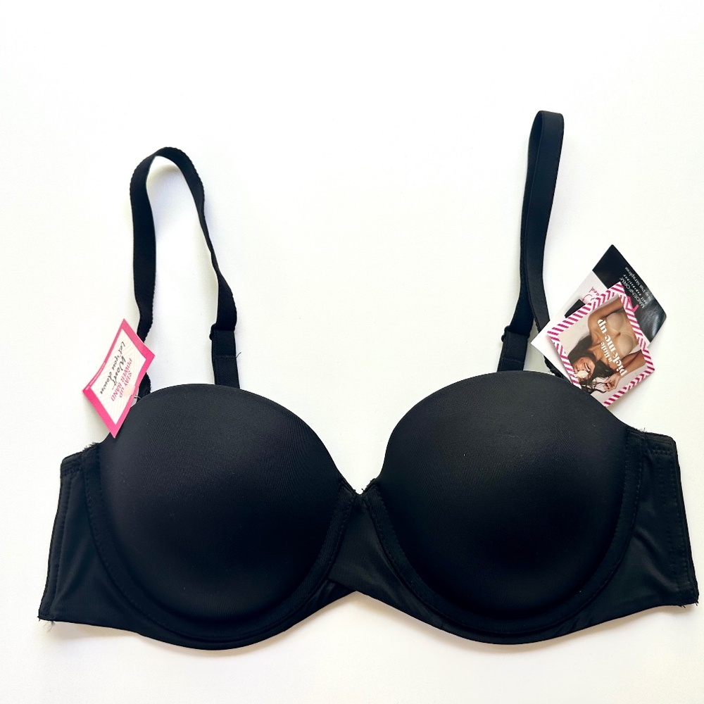 Maidenform Black Self Expressions T-Shirt Convertible Straps Bra NWT